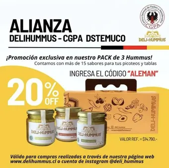 Afiche del convenio Deli-Hummus