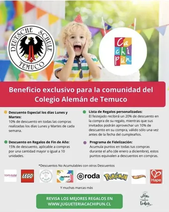 Afiche del convenio Juguetería Cachipún · Baby & Kids