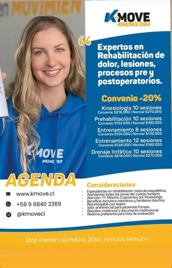 Afiche del convenio K-Move Kinesiología
