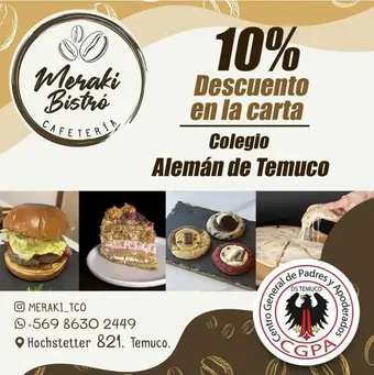 Afiche del convenio Meraki Bistró