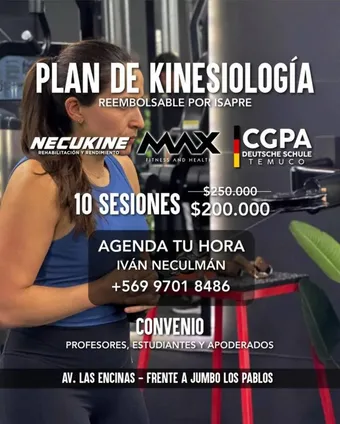 Afiche del convenio Necukine + MMX Fitness and Health