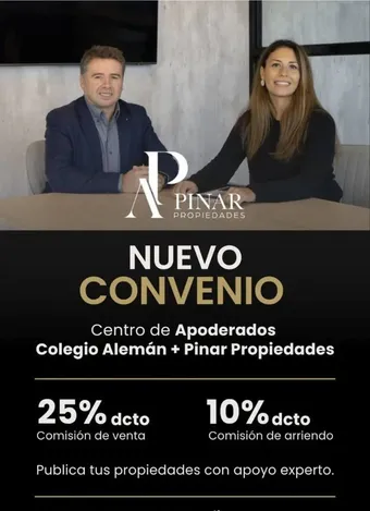 Afiche del convenio Pinar Propiedades