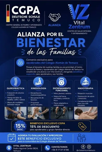 Afiche del convenio Vital Zentrum